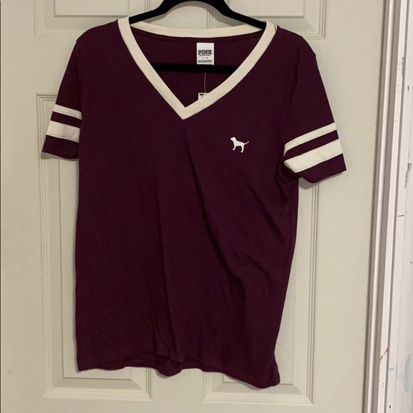PINK Victoria's Secret Tops - Maroon v neck
